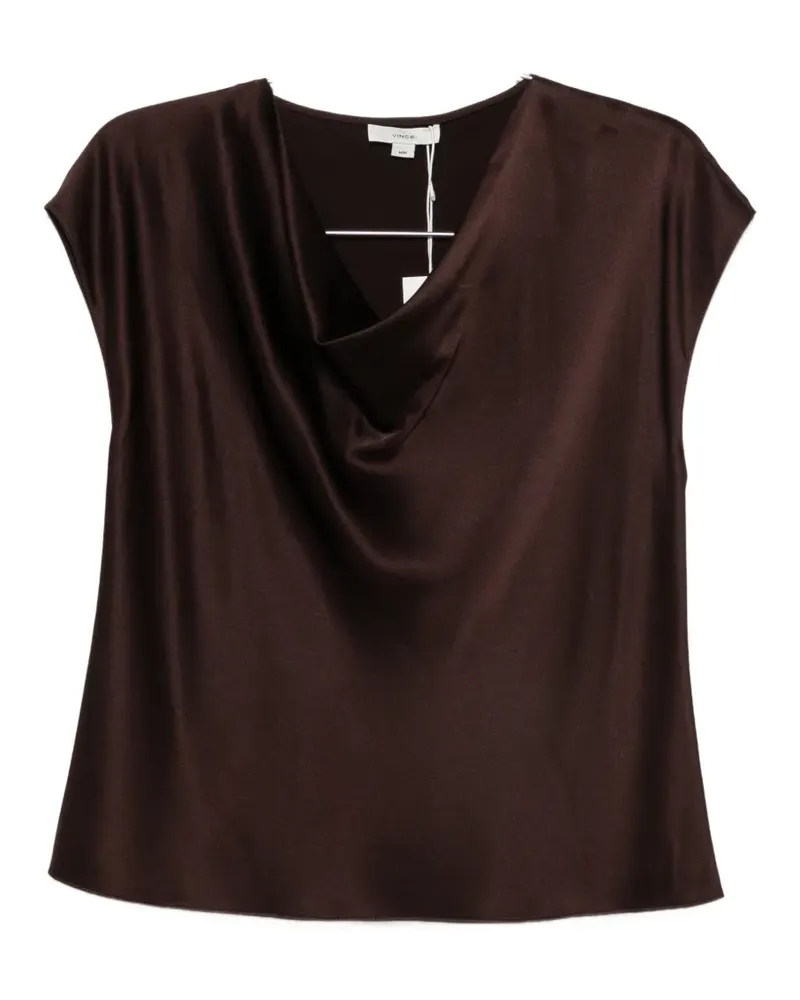 Vince cowl-neck silk top - Braun Braun