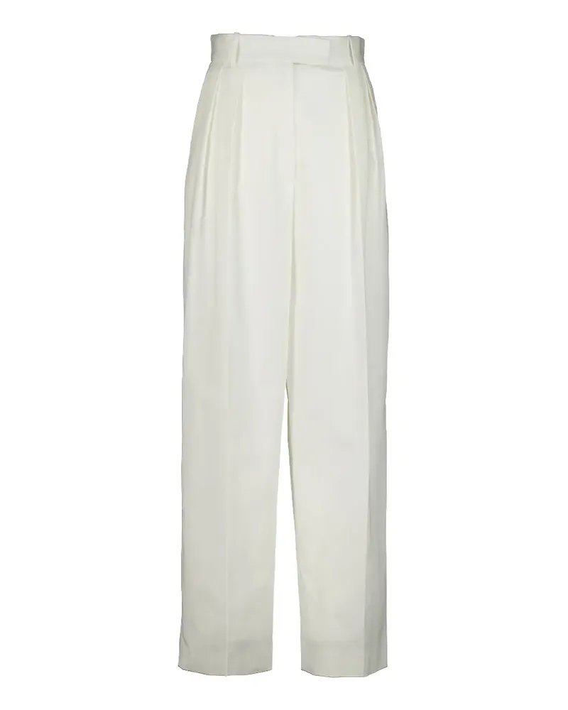La DoubleJ Brooklyn pleated trousers - Weiß Weiß