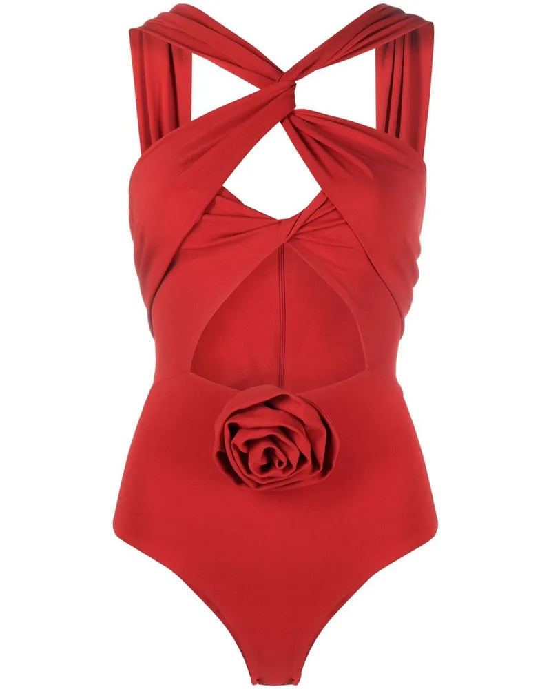 Magda Butrym Body mit Cut-Outs - Rot Rot
