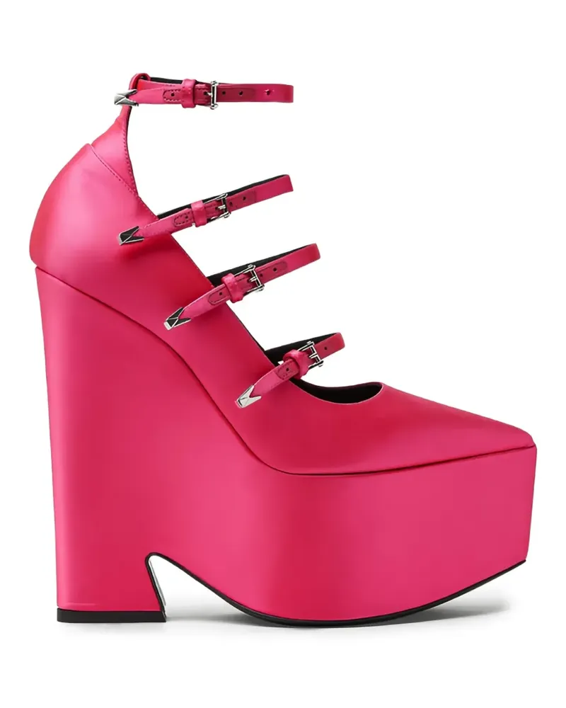 Versace Plateau-Pumps mit Schnalle - Rosa Rosa
