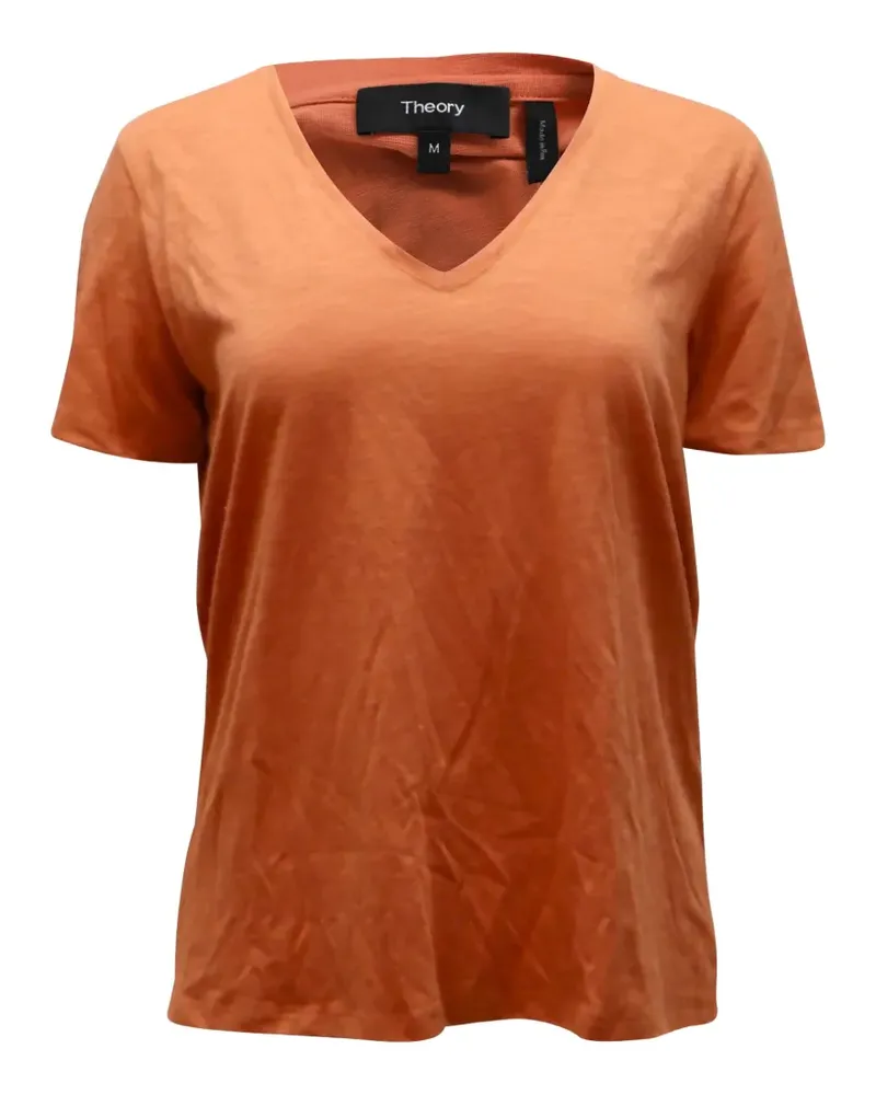 Theory T-Shirt mit V-Ausschnitt - Orange Orange
