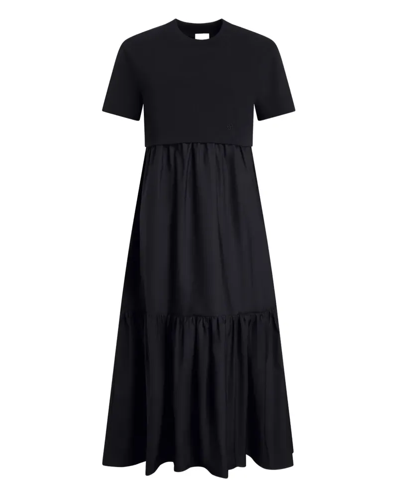 Patou short-sleeves midi dress - Schwarz Schwarz