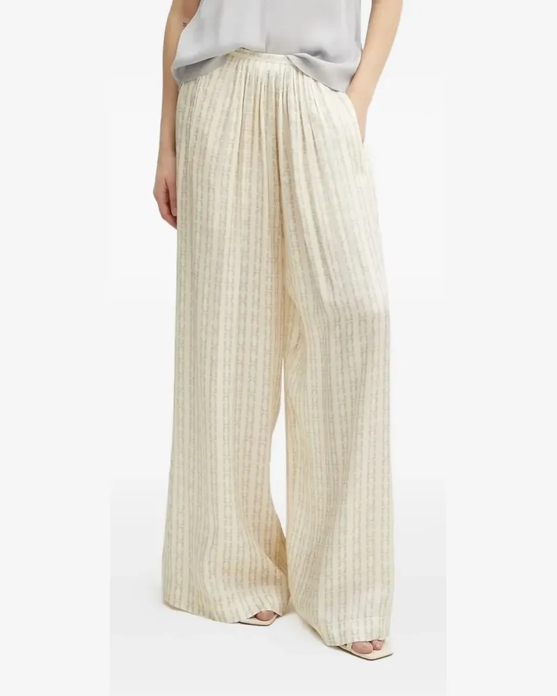 forte_forte Hose mit geometrischem Print - Nude Nude