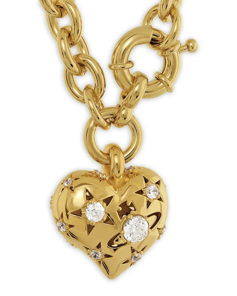 Vivienne Westwood heart embellished necklace - Gold Gold