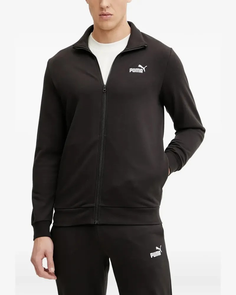 Puma logo-print zip-up sweatshirt - Schwarz Schwarz
