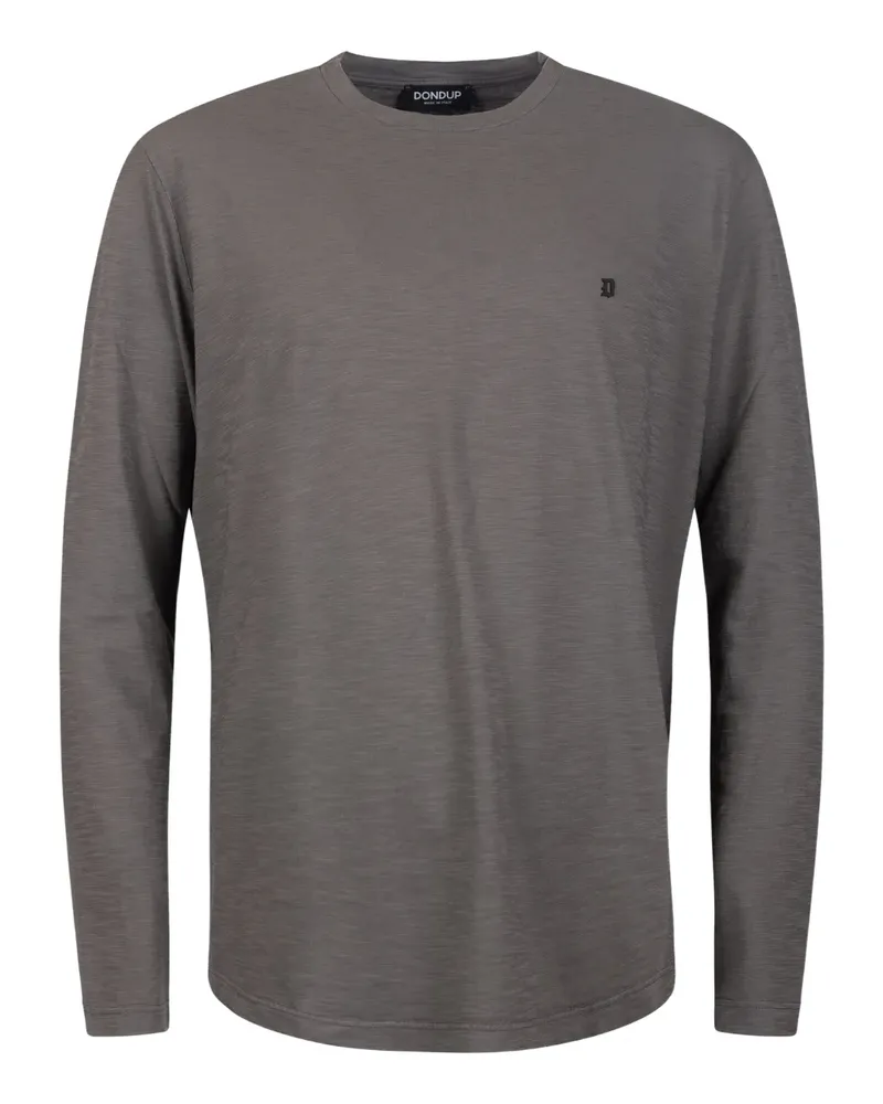 Dondup T-Shirt mit Logo-Stickerei - Grau Grau