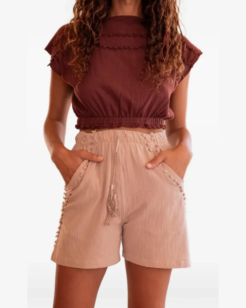 Caravana Pibil fringed shorts - Rosa Rosa