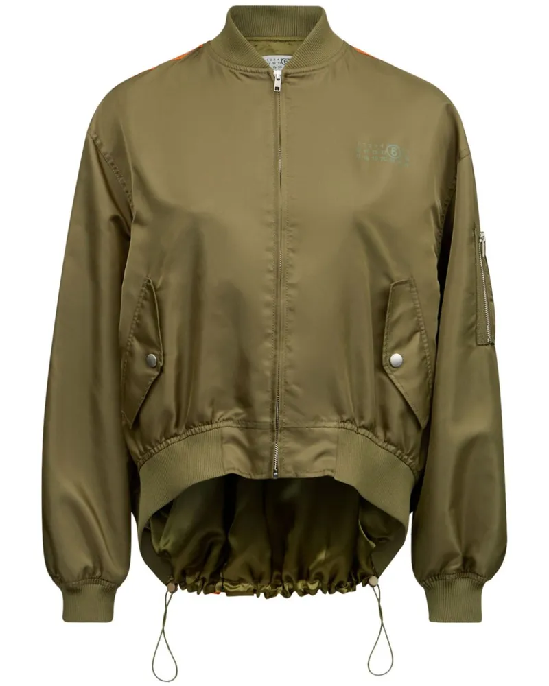 Maison Margiela Jacke mit Logo-Print - Grün Grün