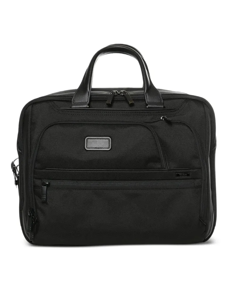 Tumi medium Alpha expandable briefcase - Schwarz Schwarz
