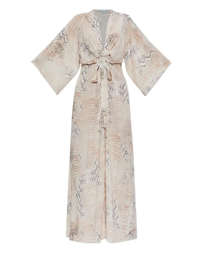 Melissa Odabash Wisdom knot animal-print maxi dress - Nude Nude