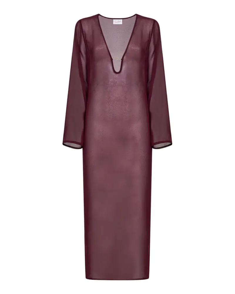 MC2 Saint Barth plunging V-neck side-slit dress - Violett Violett