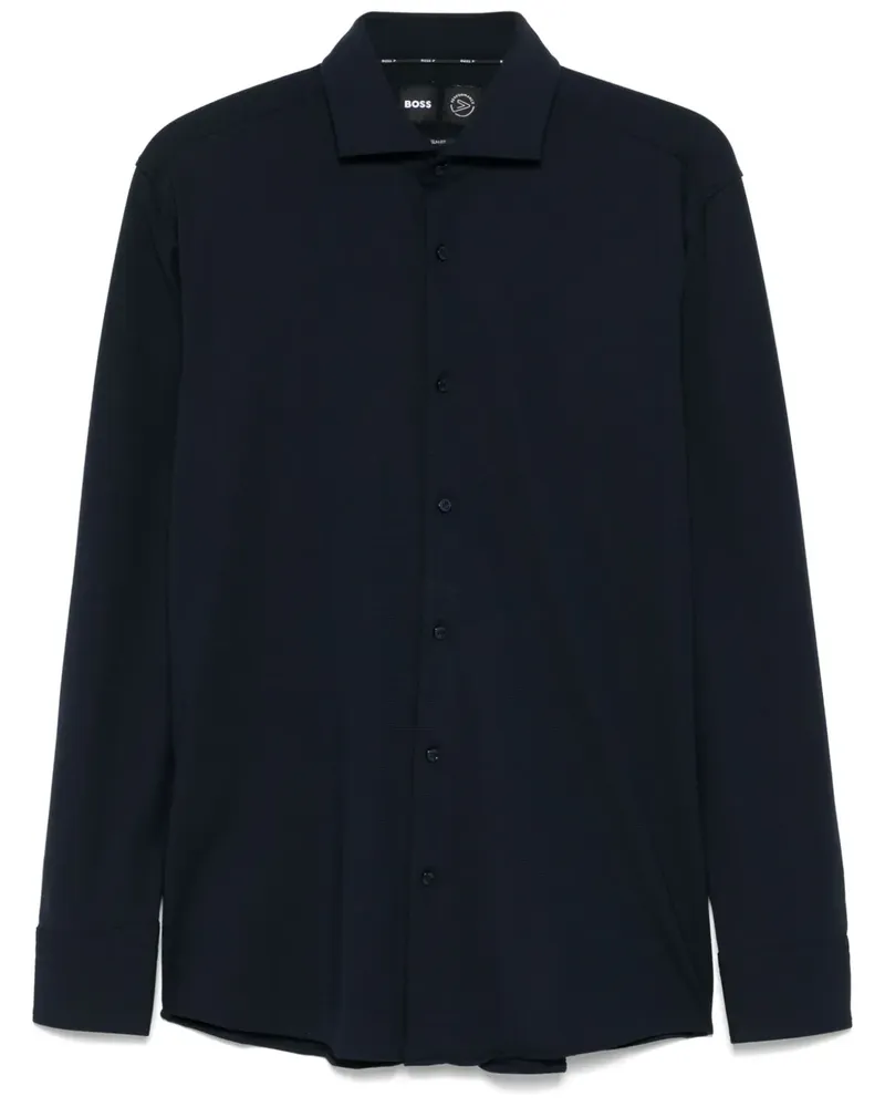 HUGO BOSS Klassisches Jerseyhemd - Blau Blau