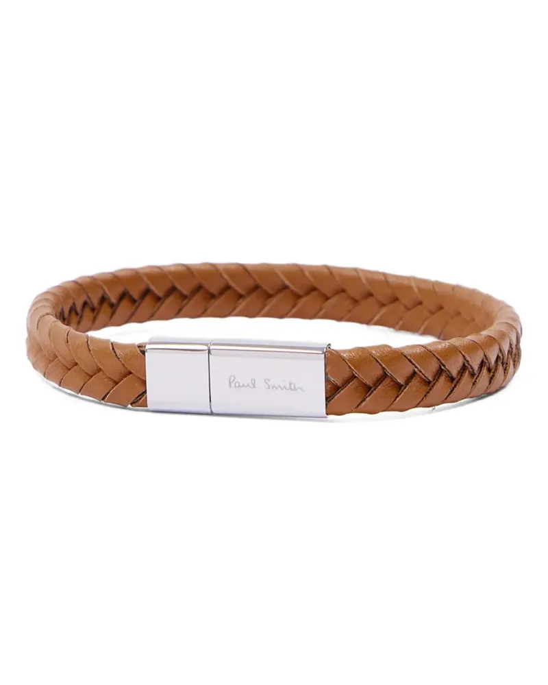 Paul Smith Geflochtenes Lederarmband - Braun Braun