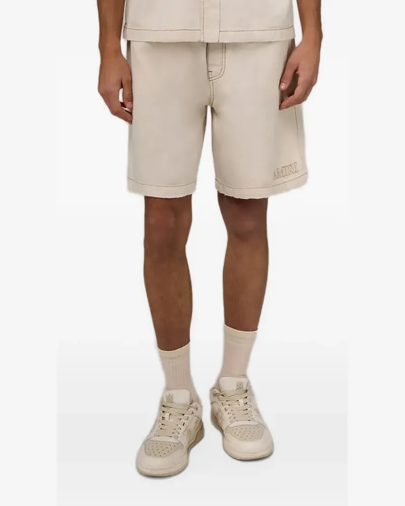 Amiri Jeans-Shorts mit Kordelzug - Nude Nude