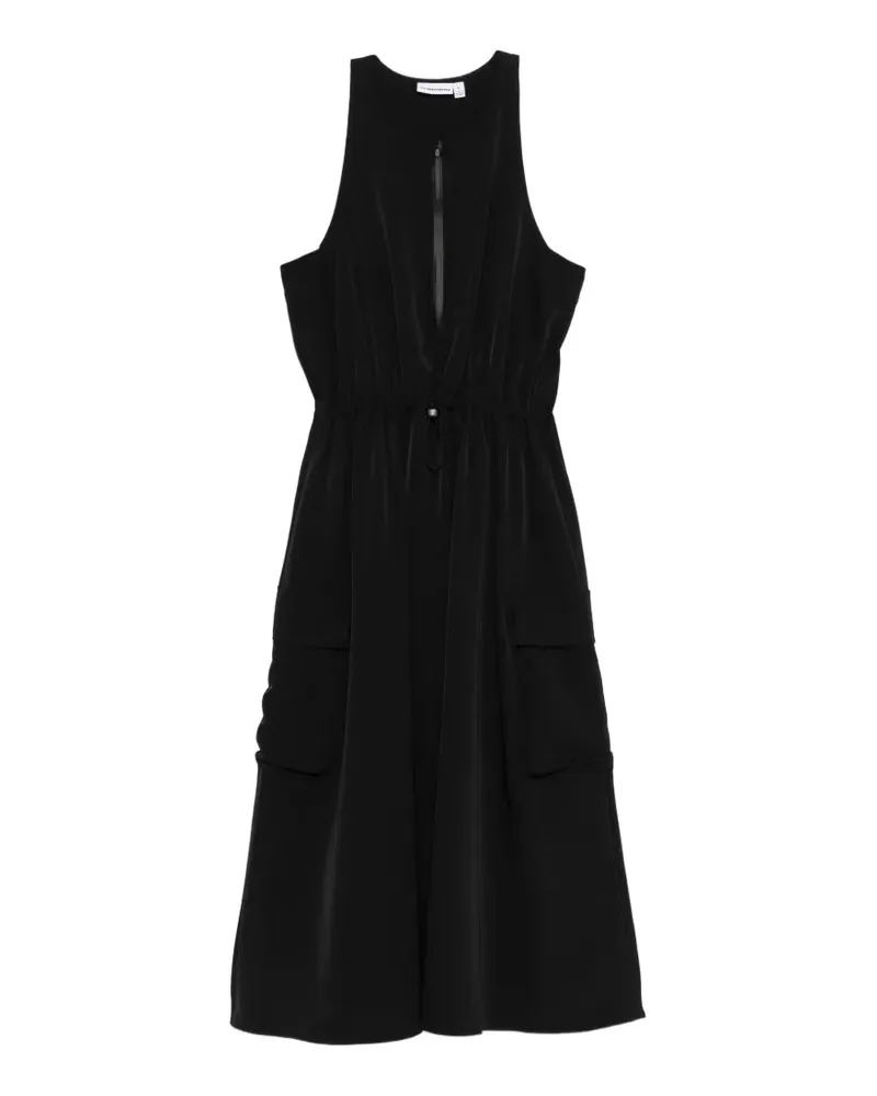 J.Lindeberg Merina drape zip dress - Schwarz Schwarz