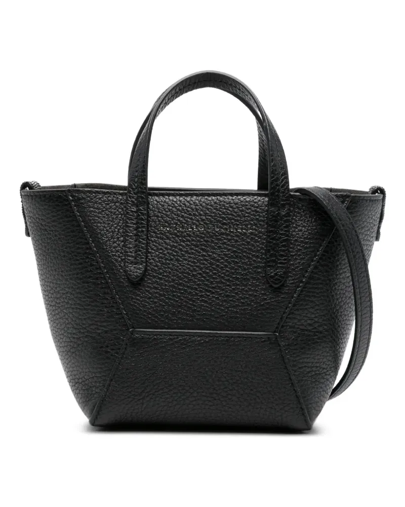Brunello Cucinelli logo tote bag - Schwarz Schwarz