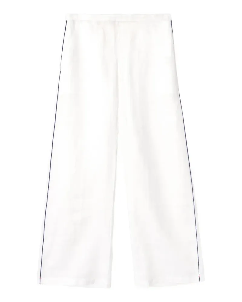 Xírena Pippen side-stripe linen trousers - Weiß Weiß