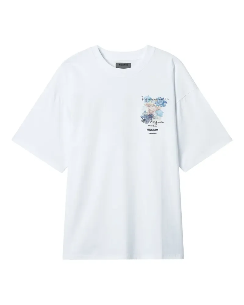 Musium Div. T-Shirt mit grafischem Print - Weiß Weiß