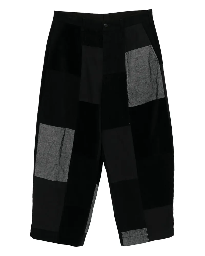Comme des Garçons Patchwork-Hose aus Cord - Schwarz Schwarz