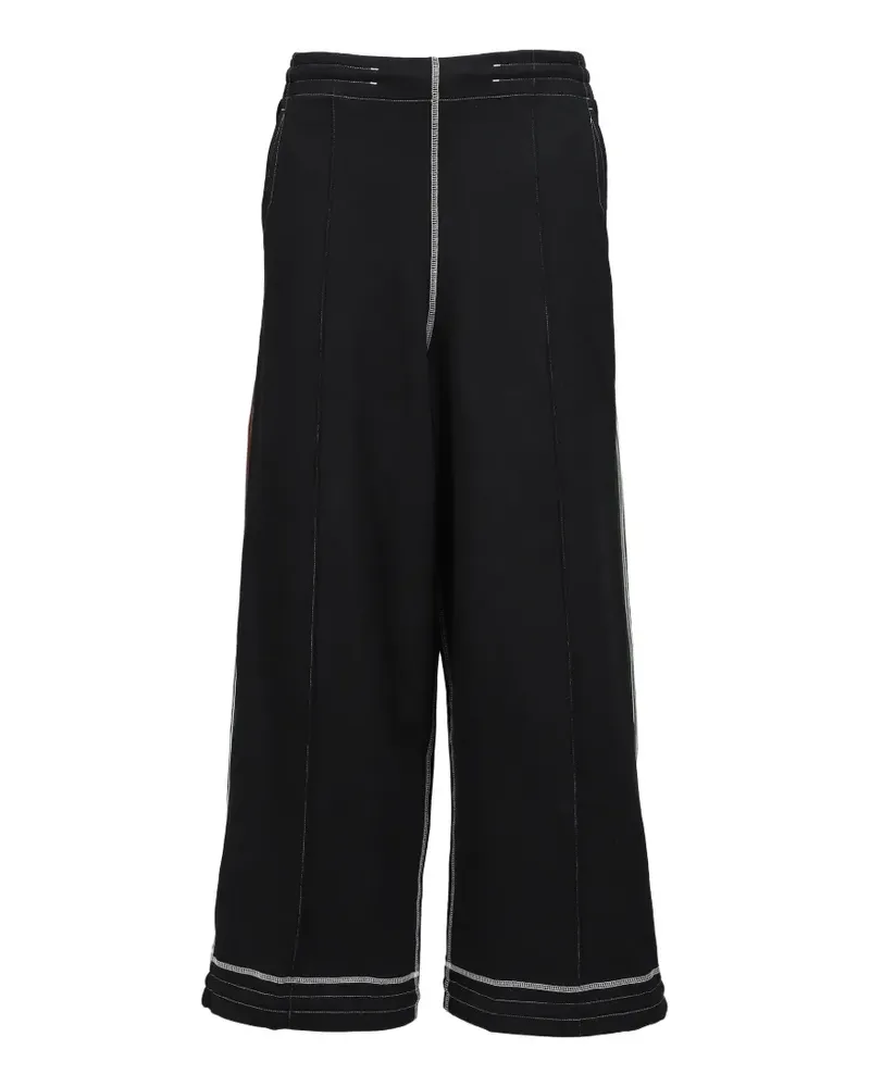 Nicholas Daley side-stripe wide-leg track pants - Schwarz Schwarz