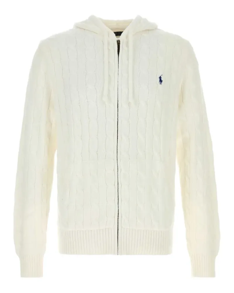 Ralph Lauren cable-knit zip-up hoodie - Weiß Weiß