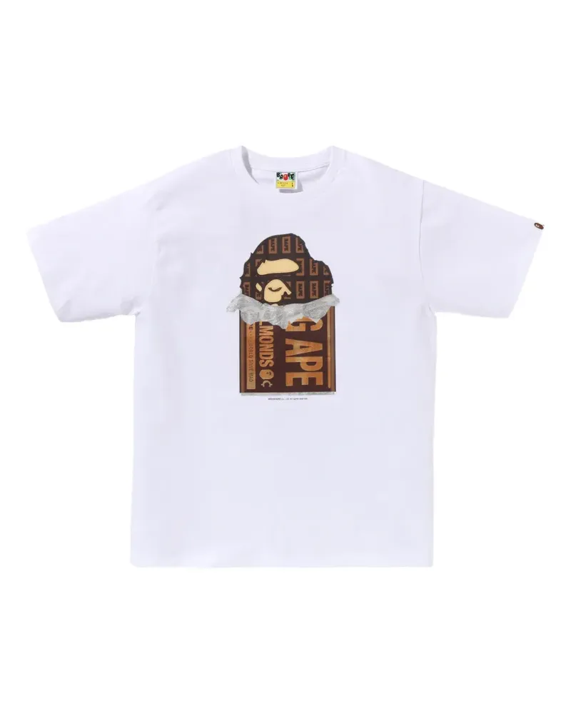 BAPE chocolate graphic T-shirt - Weiß Weiß