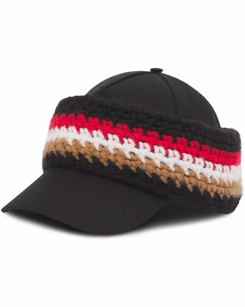 Burberry Baseballkappe mit gestricktem Stirnband - Schwarz Schwarz
