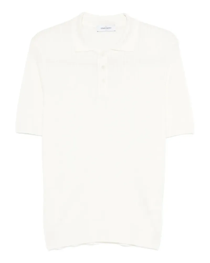 Gran Sasso ribbed polo shirt - Nude Nude