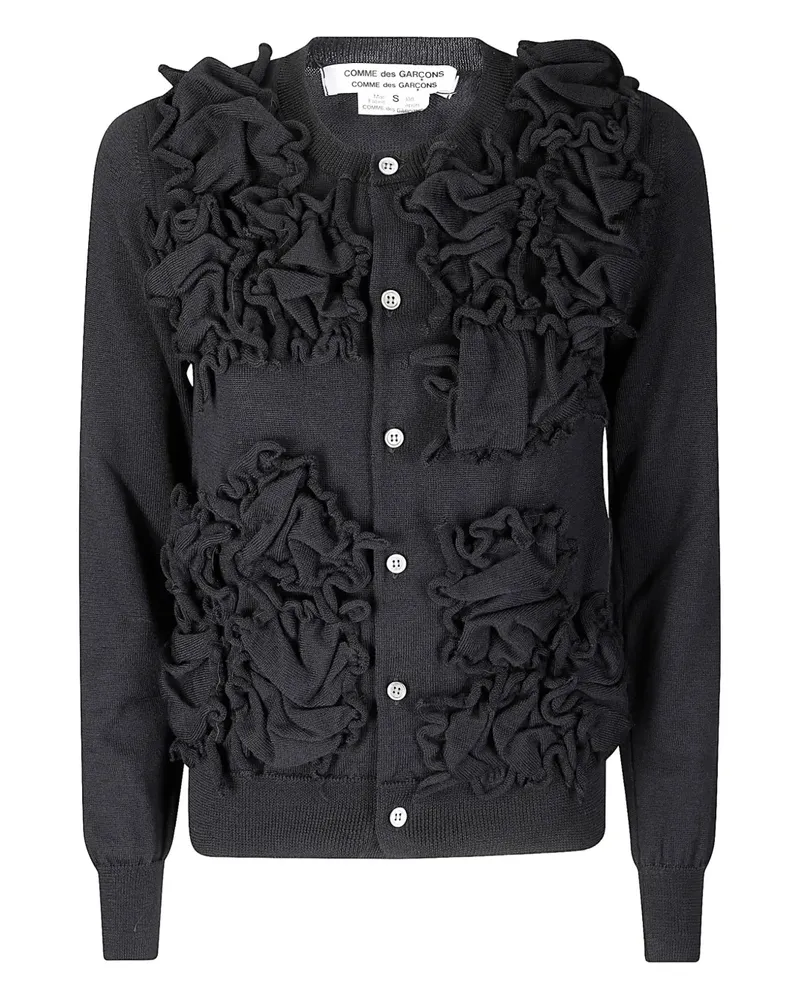 Comme des Garçons ruffle-detailing cardigan - Schwarz Schwarz