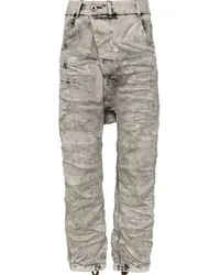 Boris Bidjan Saberi Halbhohe Baggy-Jeans Grau