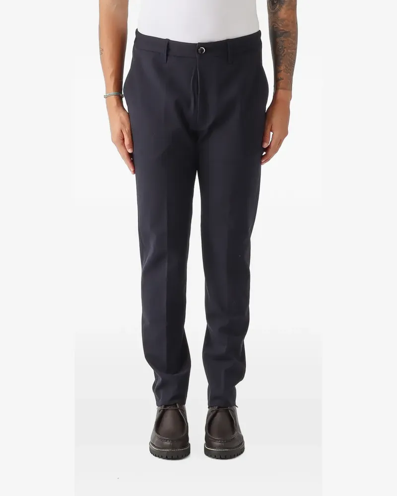 nine:inthe:morning Yoga pressed-crease tailored trousers - Blau Blau