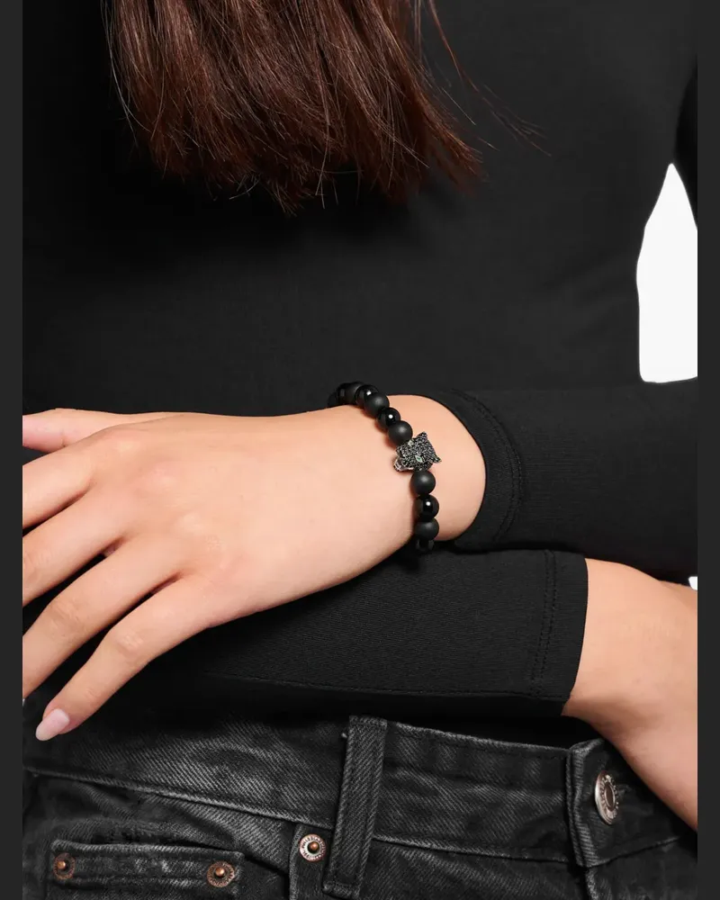 Thomas Sabo Black Cat Perlenarmband - Schwarz Schwarz