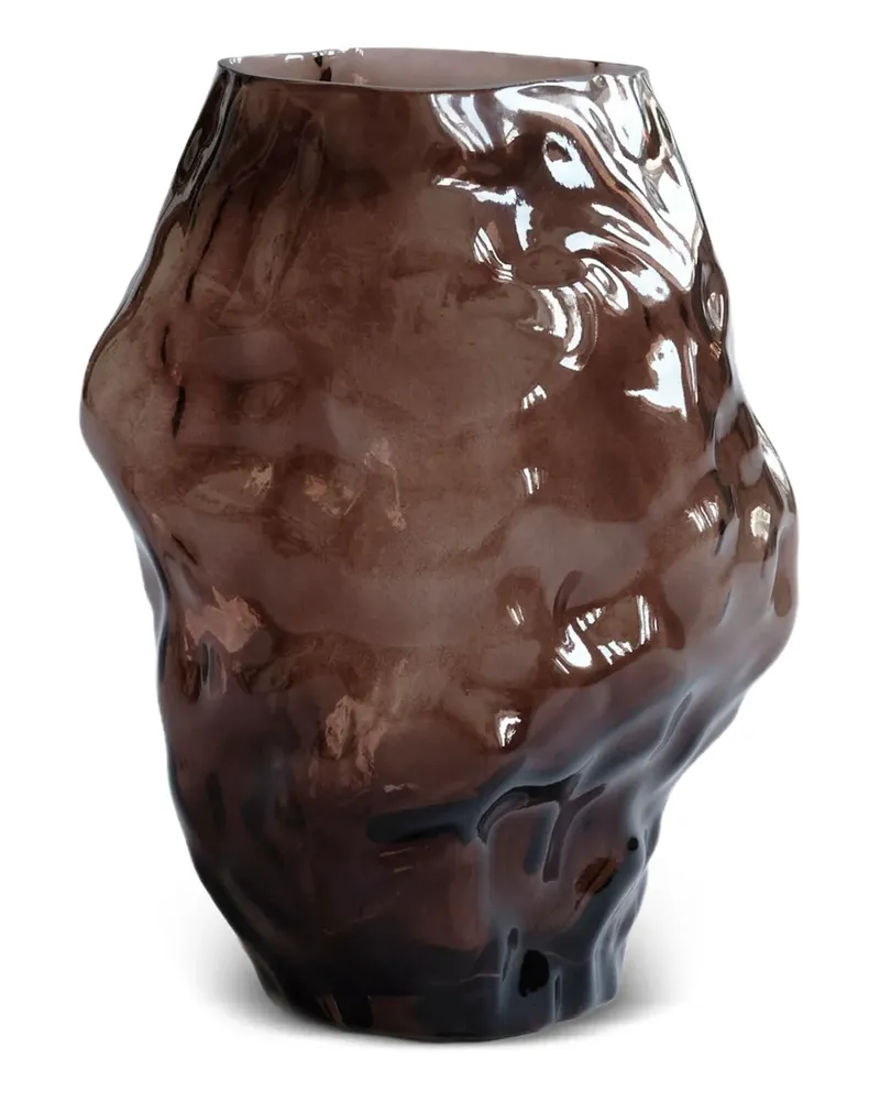 101 Copenhagen Mittelgroße Katachi Glasvase (35cm x 23,6cm) - Braun Braun