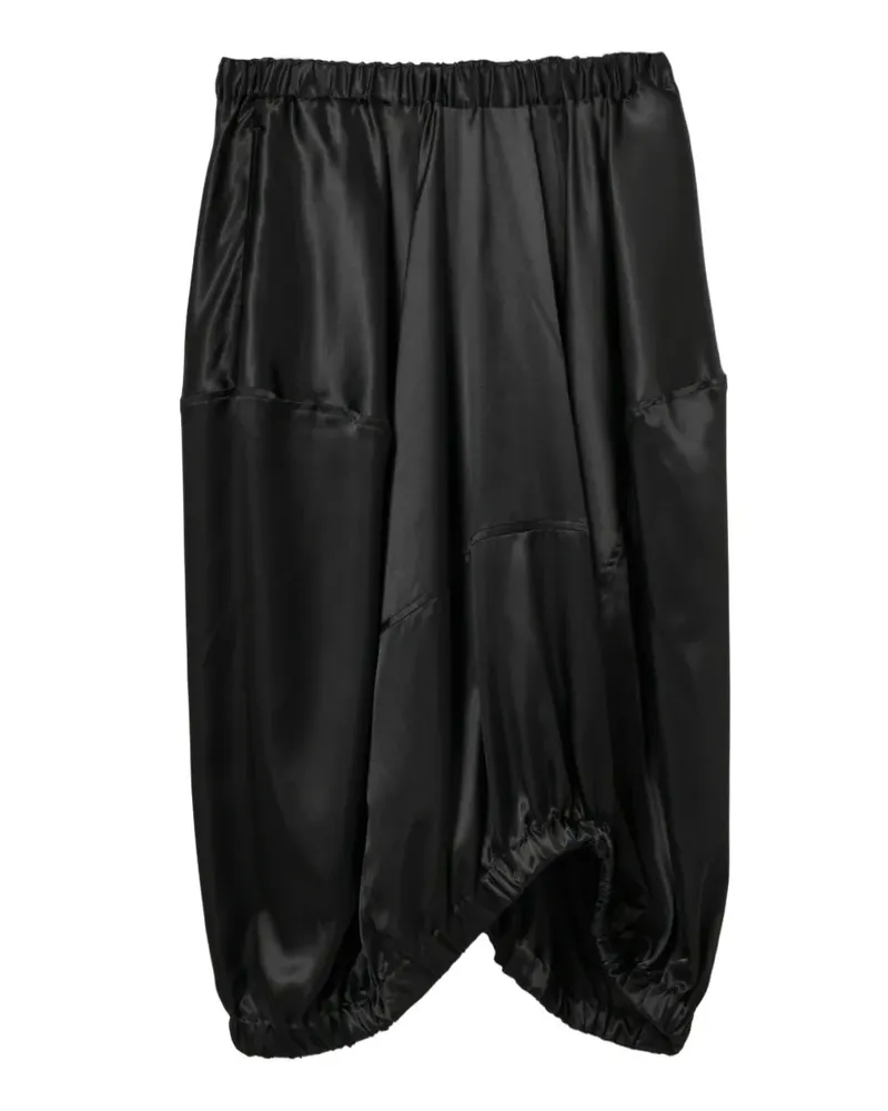 Comme des Garçons Asymmetrischer Satinrock - Schwarz Schwarz
