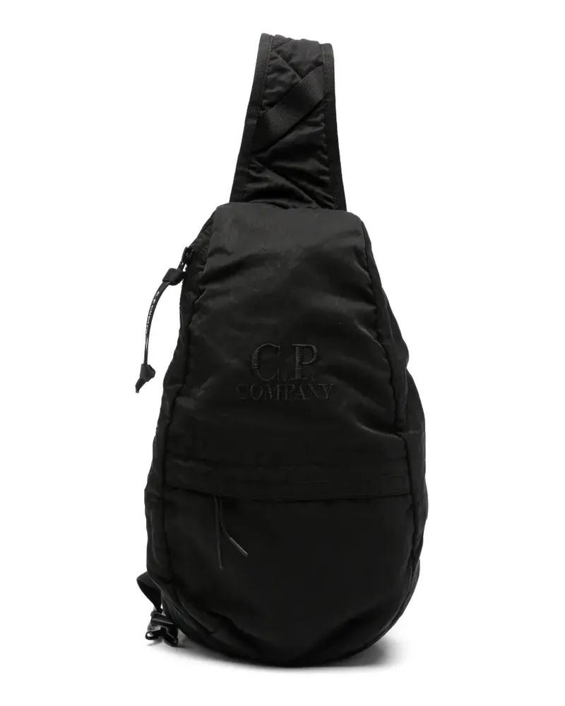 C.P. Company logo-embroidered backpack - Schwarz Schwarz