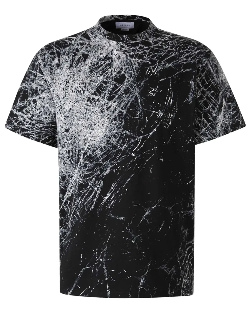 Alexander McQueen Contrast Graphic T-Shirt - Schwarz Schwarz