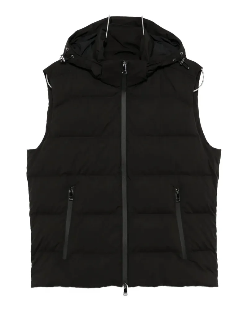 Paul & Shark hooded quilted gilet - Schwarz Schwarz