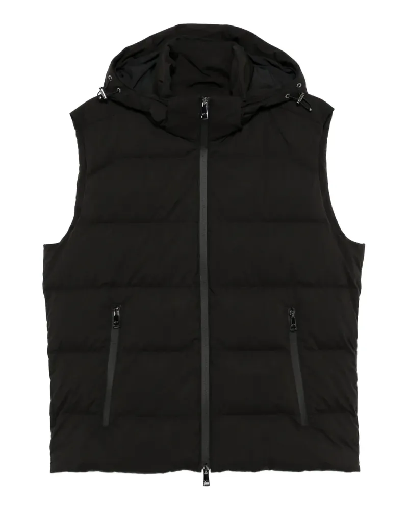 Paul & Shark hooded quilted gilet - Schwarz Schwarz