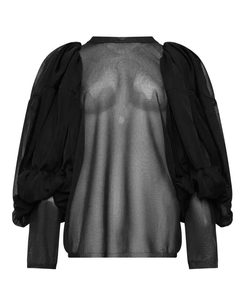 Comme des Garçons Oberteil mit Puffärmeln - Schwarz Schwarz