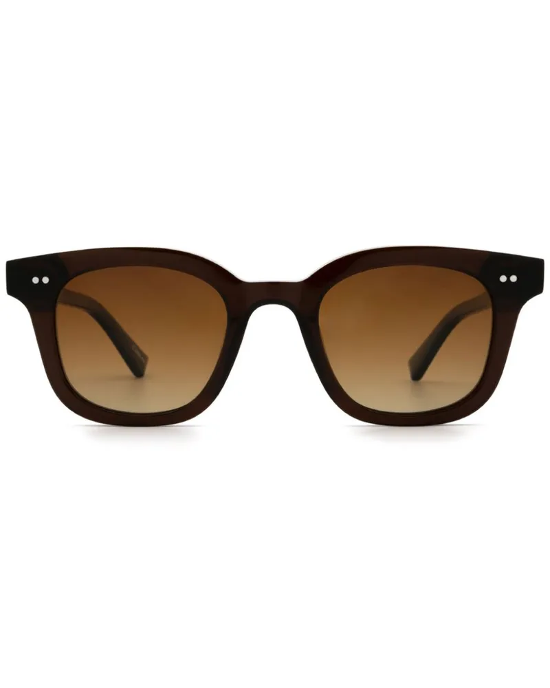 CHIMI Sonnenbrille mit eckigem Gestell - Braun Braun