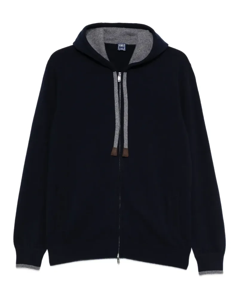 Fedeli Davis Kapuzenjacke mit Kordelzug - Blau Blau