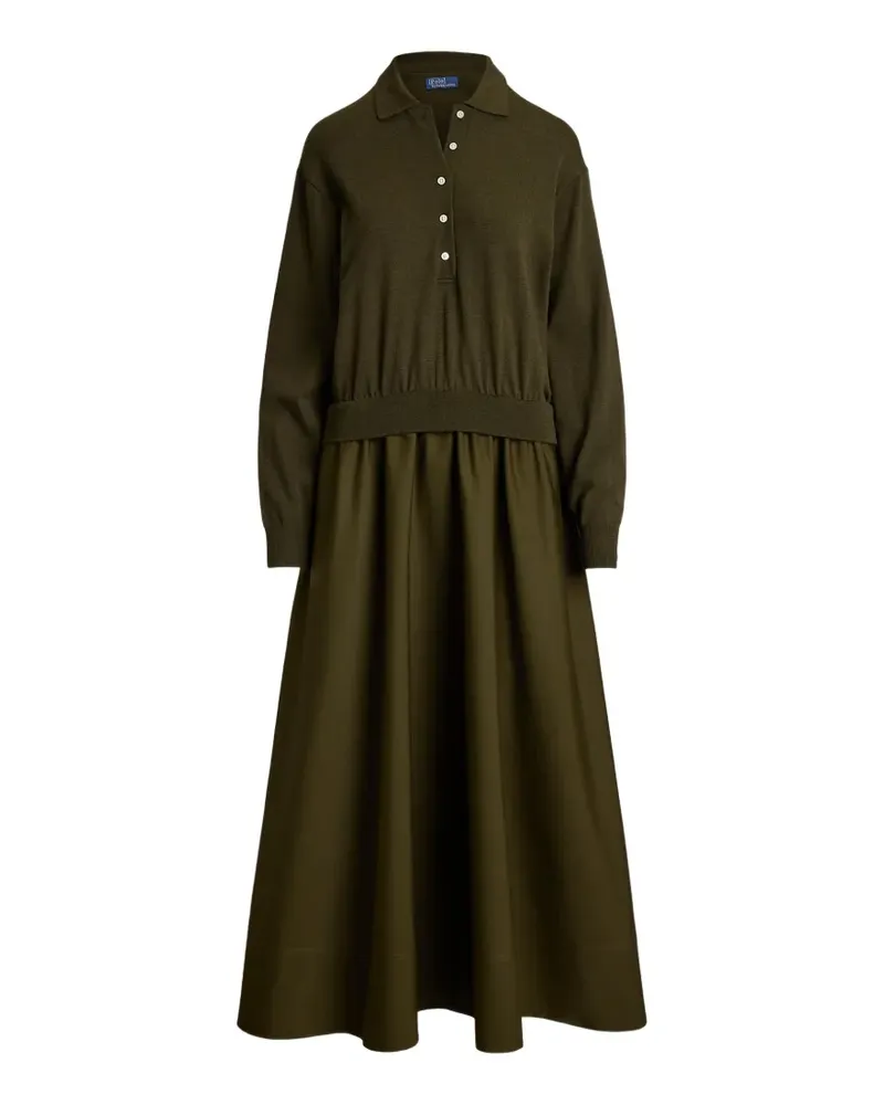 Ralph Lauren Langärmeliges Poloshirtkleid - Grün Grün