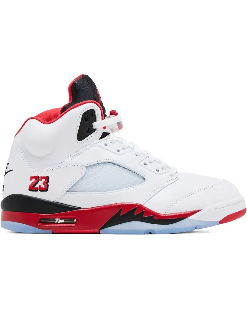 Jordan Air  5 "Fire Red/Black" Sneakers - Weiß Weiß