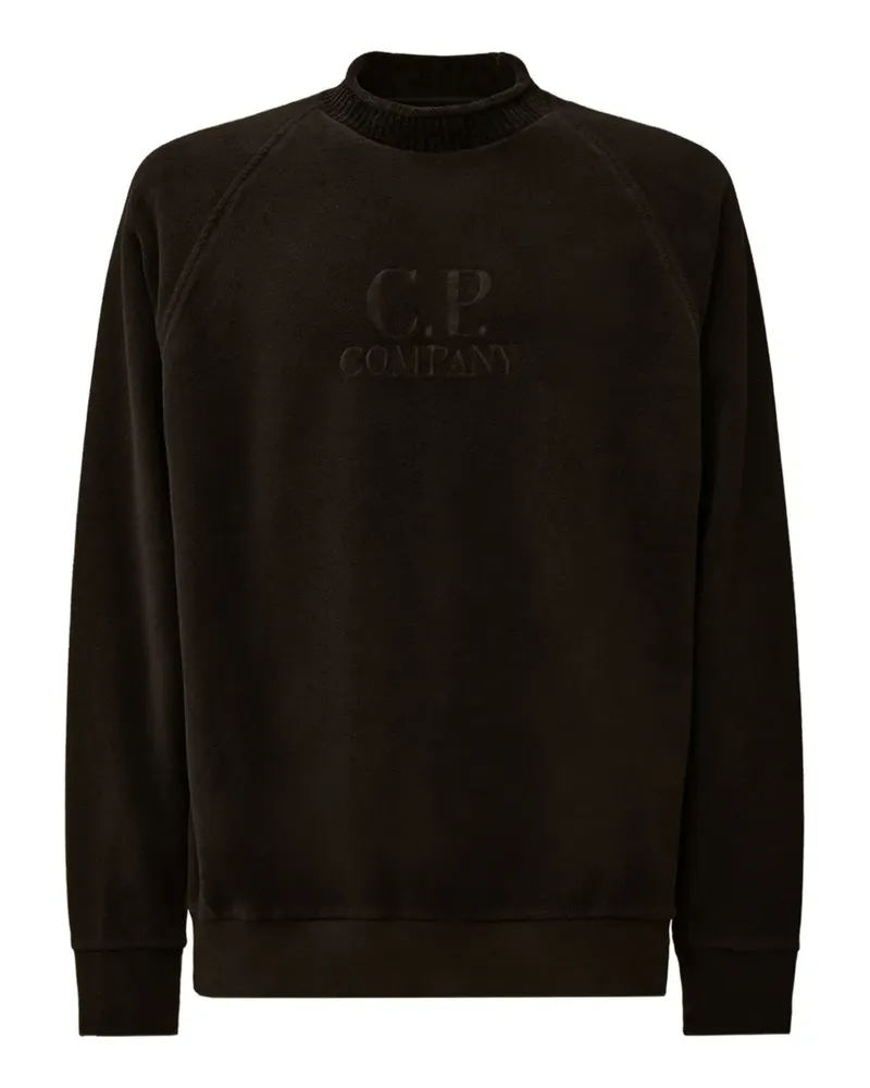 C.P. Company embroidered-logo crew-neck sweater - Schwarz Schwarz