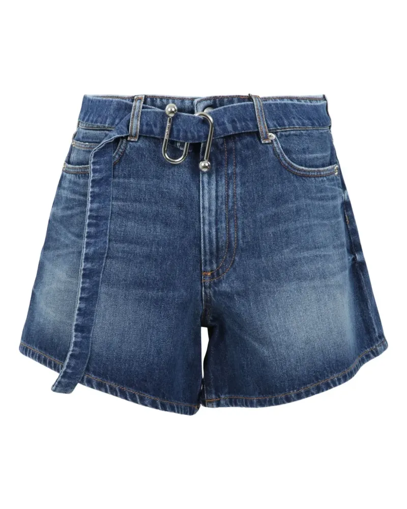 SPORTMAX Jeans-Shorts mit Gürtel - Blau Blau