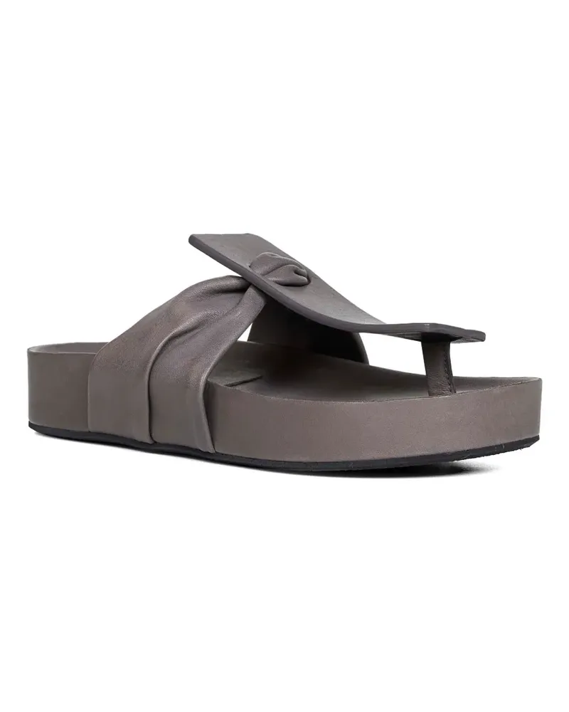 Uma Wang 35mm Square leather sandals - Grau Grau