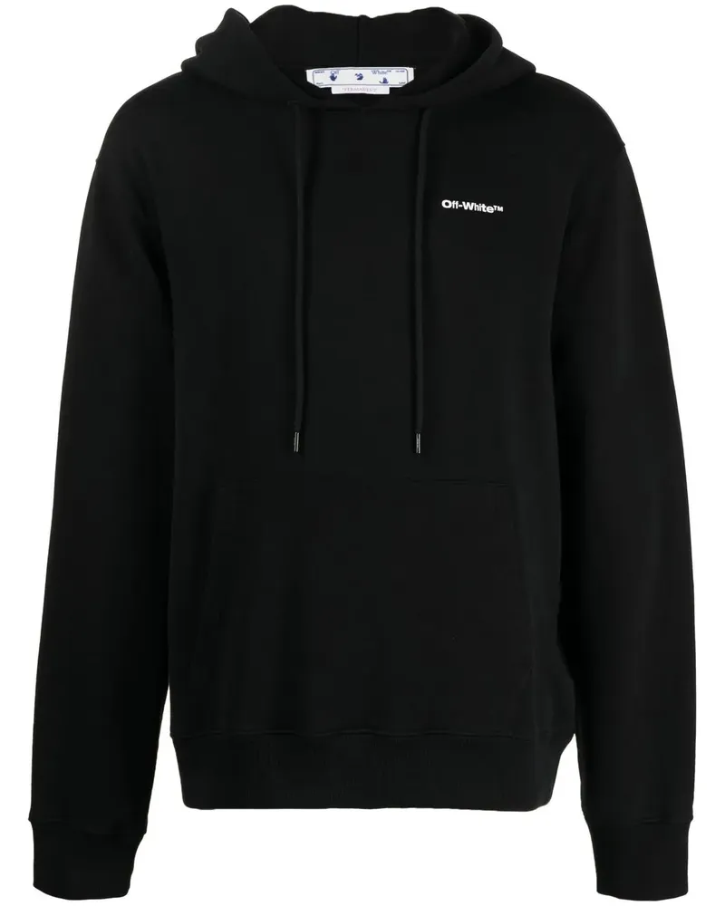 OFF-WHITE Hoodie mit Wave Outline Diag-Print - Schwarz Schwarz