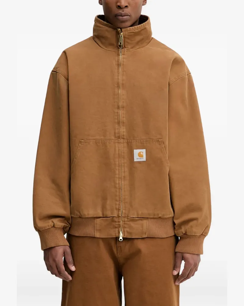 Carhartt WIP Ravon logo-patch zip-up jacket - Braun Braun