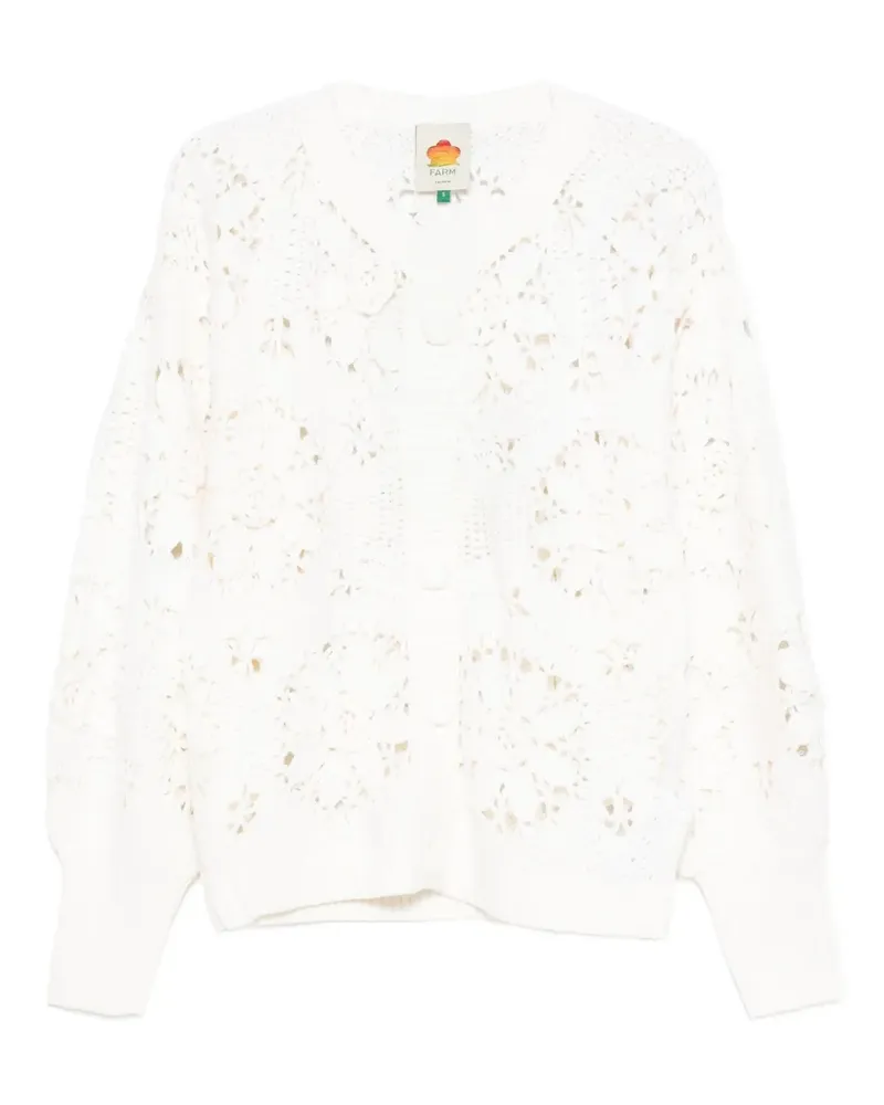 FARM Rio floral-motif cardigan - Weiß Weiß