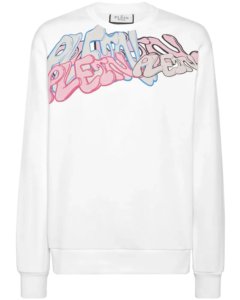 Philipp Plein Bombing Graffiti Jersey-Sweatshirt - Weiß Weiß